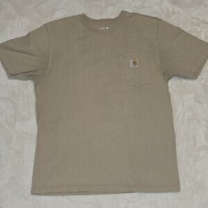Carhartt Loose Fit Workwear T-Shirt Men’s Size M Brown Pocket Heavyweight Cotton